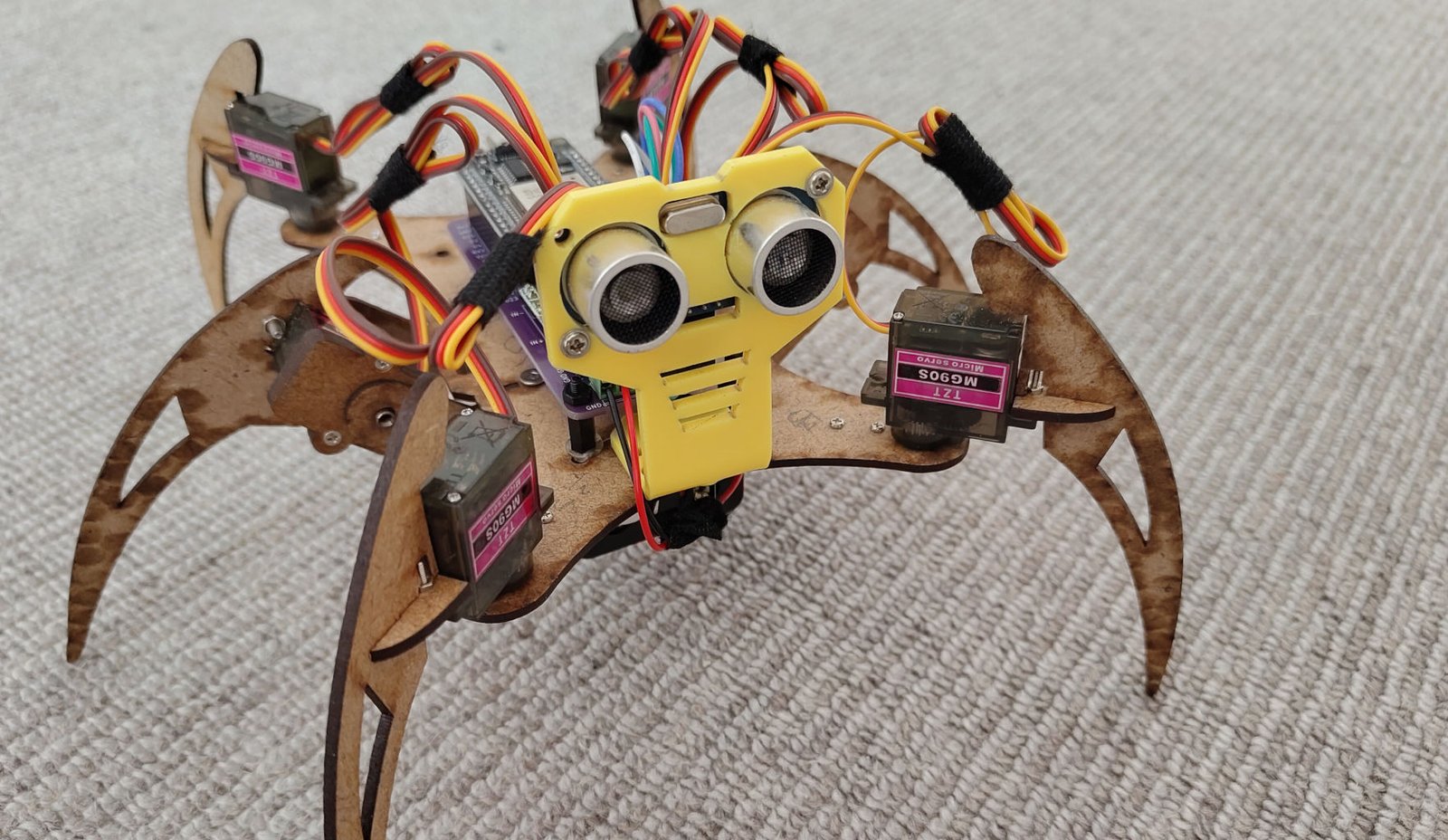 Hexapod robot. The Morning Set — hands-on robotics class